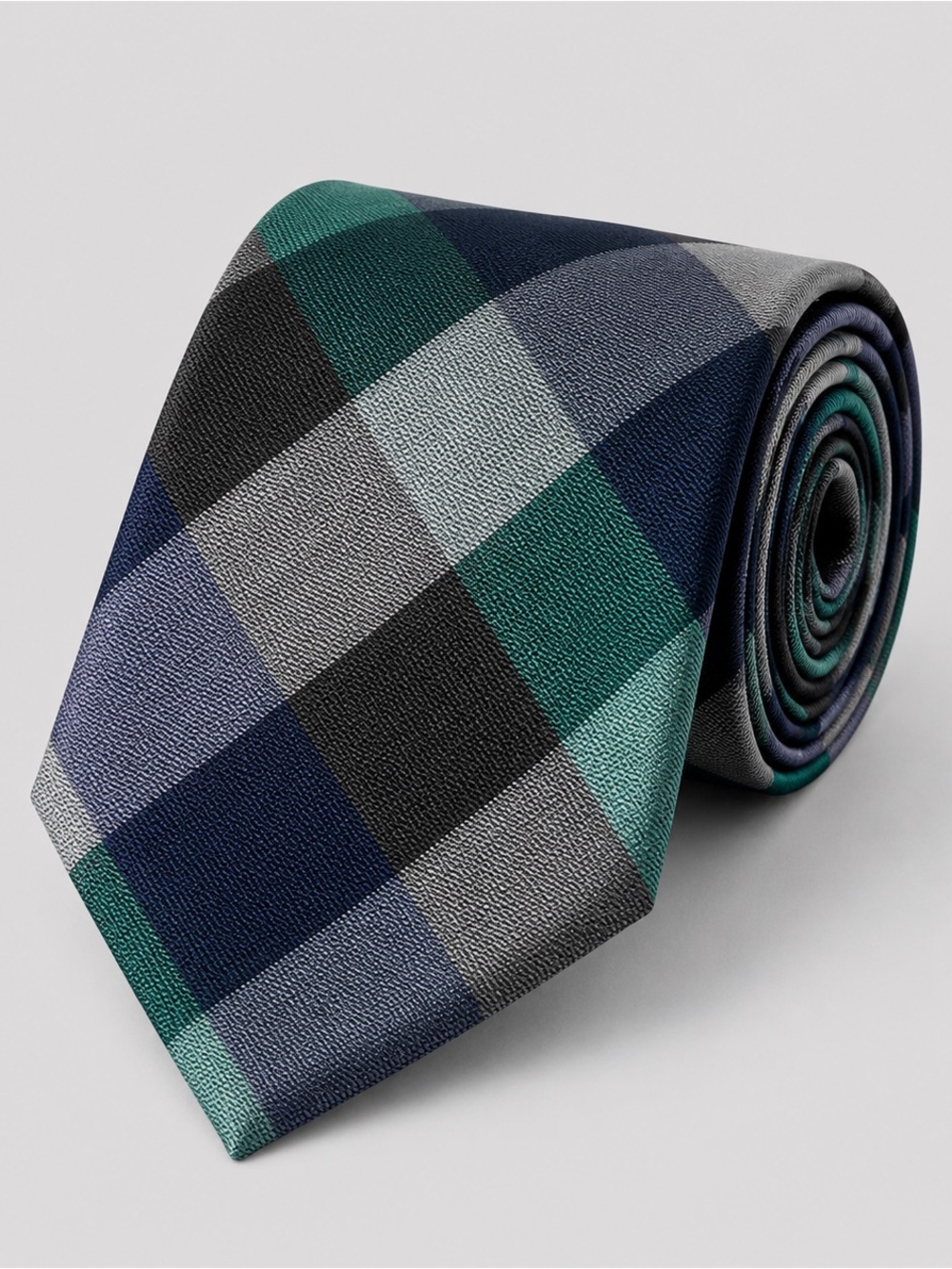 Goodfellow Mens Madras Plaid Tie Quiet Luxury Old Money Career Formal